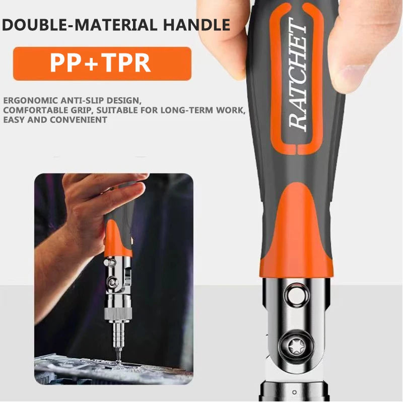 38-in-1 screwdriver set multi-purpose ratchet wrench rotatable batch head home repair machine combination tool kits