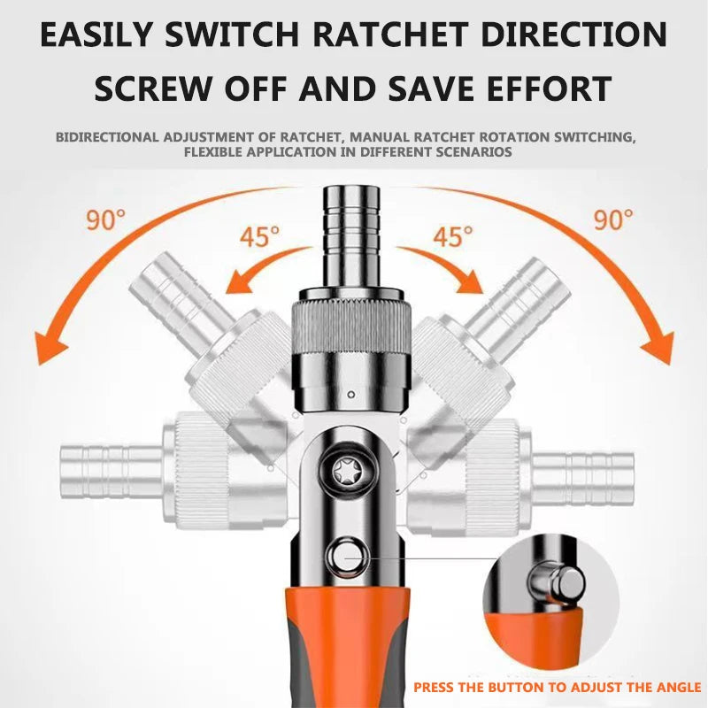 38-in-1 screwdriver set multi-purpose ratchet wrench rotatable batch head home repair machine combination tool kits