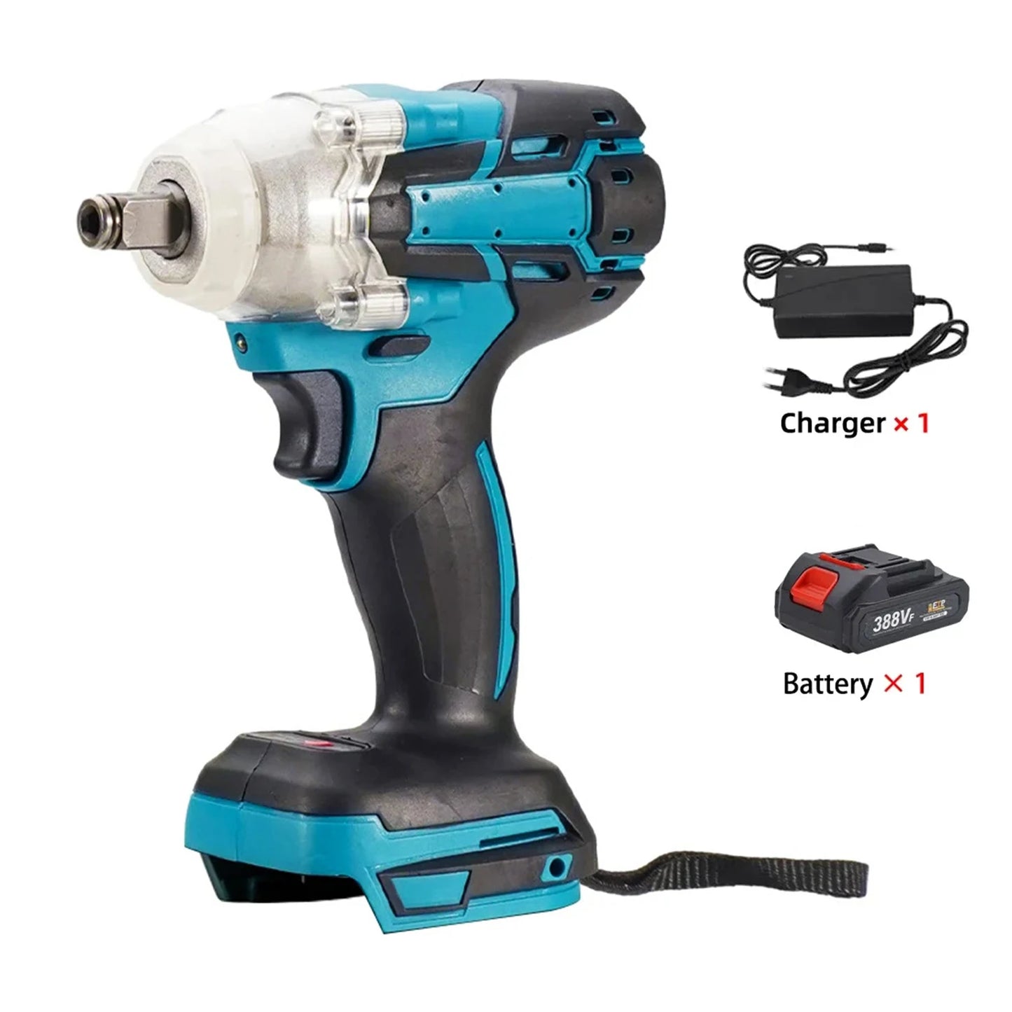 520N.m Torque Brushless Electric Impact Wrench 1/2 inch Lithium-Ion Battery Cordless Wrench Power Tools For 18V Battery