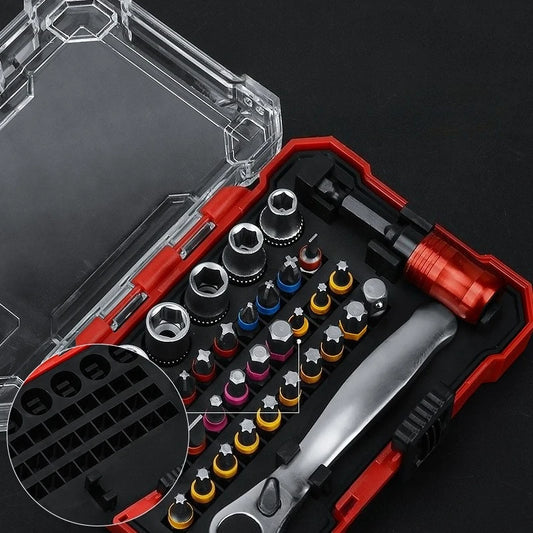 38 Piece Set Of Precision Screwdriver Socket Magic Box Screwdriver Multifunctional Industrial Grade Ratchet Wrench