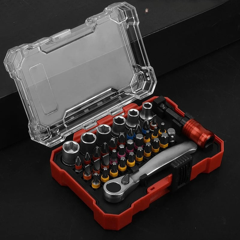 38 Piece Set Of Precision Screwdriver Socket Magic Box Screwdriver Multifunctional Industrial Grade Ratchet Wrench