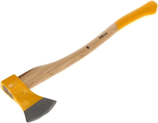 Hacha ILTIS®, mango de madera de nogal americano, hoja pulida 145 mm, 700 mm de largo, con pie vaca, OX 10 H-1207