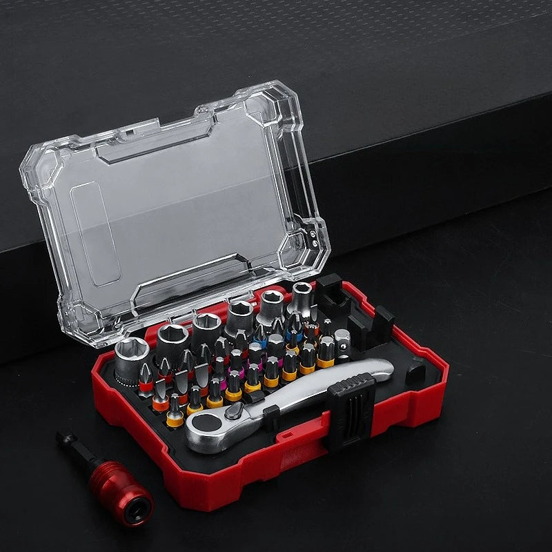38 Piece Set Of Precision Screwdriver Socket Magic Box Screwdriver Multifunctional Industrial Grade Ratchet Wrench