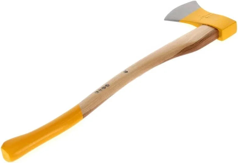 Hacha ILTIS®, mango de madera de nogal americano, hoja pulida 145 mm, 700 mm de largo, con pie vaca, OX 10 H-1207