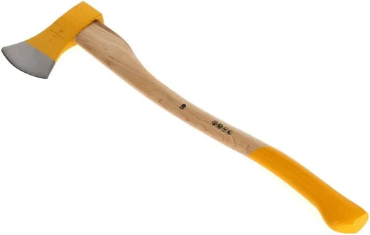 Hacha ILTIS®, mango de madera de nogal americano, hoja pulida 145 mm, 700 mm de largo, con pie vaca, OX 10 H-1207